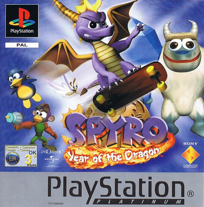 Обложка европейской версии Spyro 3: Year of the Dragon Platinum