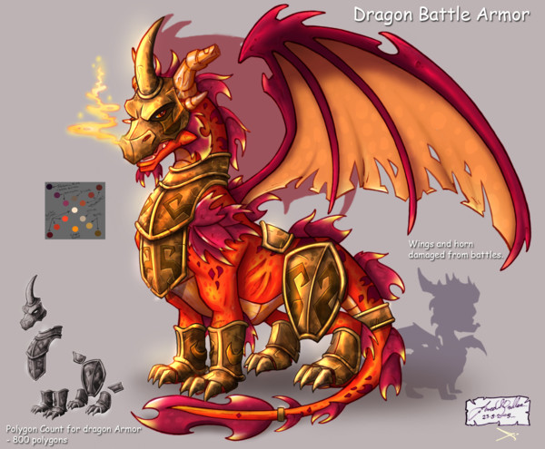 A DragonGuardian Fire Armor
