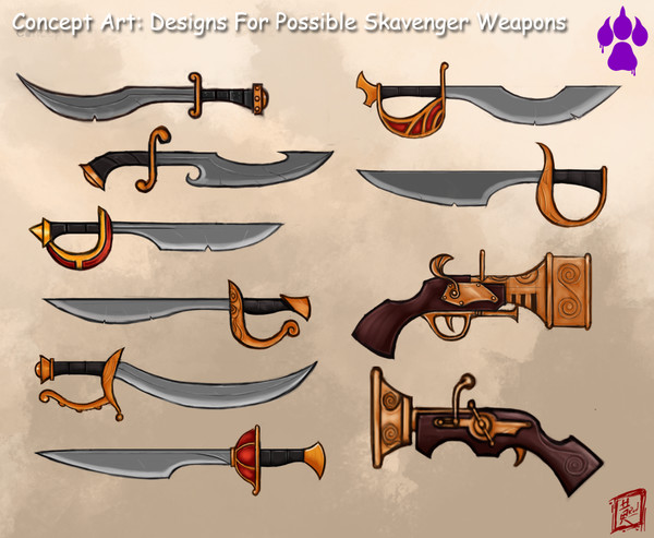 The Legend of Spyro Concept Art: Designs For Possible Skavenger Weapon